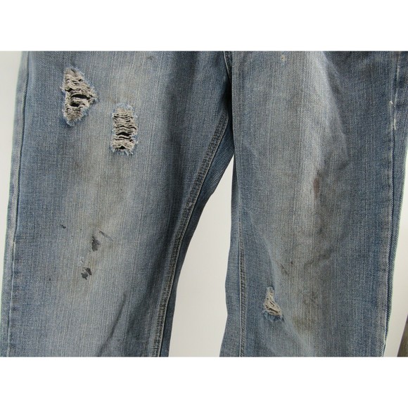 Baileys Pt Black Mens Straight Blue Jeans Distressed Size 30x30 - Picture 2 of 9